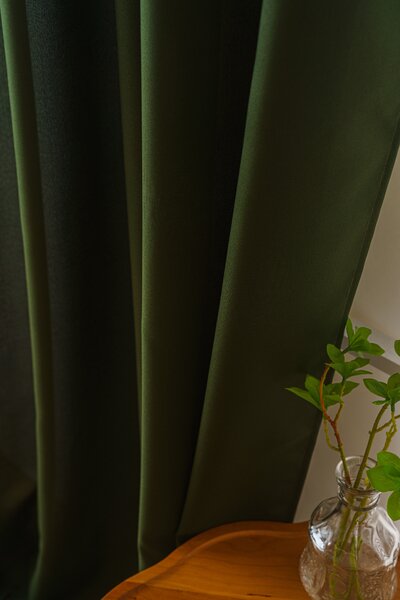 Záves OXFORD LIGHT 140x250 cm, tmavozelený Zavesenie: Riasiaca páska