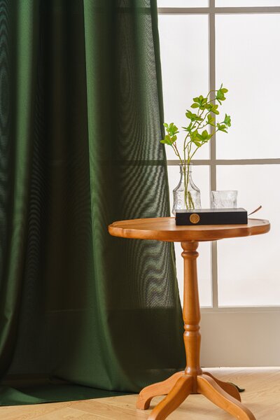 Záves OXFORD LIGHT 140x250 cm, tmavozelený Zavesenie: Riasiaca páska