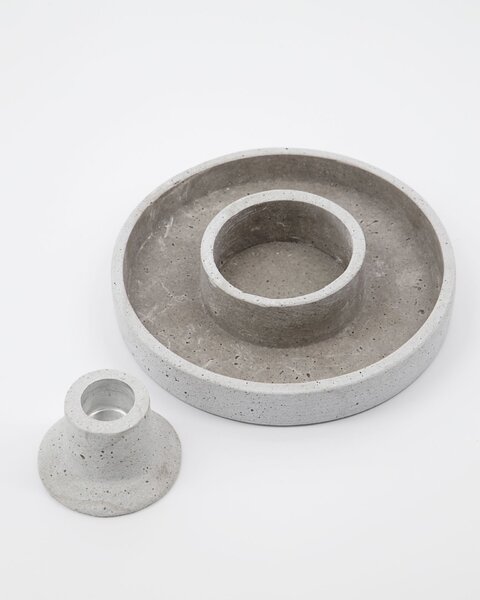 Svietnik Daca Grey Polystone