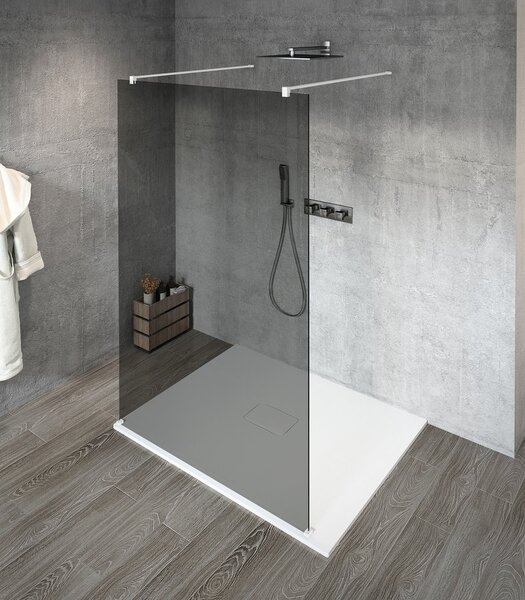 Gelco Gelco, VARIO WHITE jednodielna sprchová zástena do priestoru, dymove sklo, 700 mm, GX1370GX2215