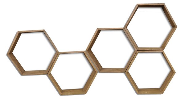 ASIR Nástenná polica HEX002 orech
