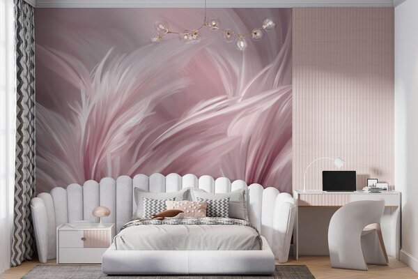 Tapety Elegantné pierka v odtieňoch ružovej, Fototapety abstraktné, w05658v1 : Uwalls.sk