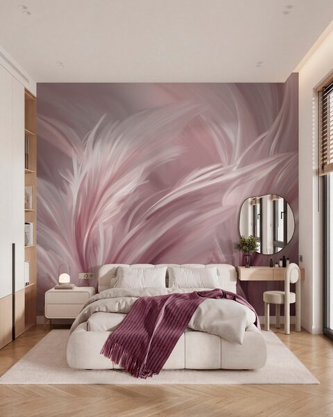 Tapety Elegantné pierka v odtieňoch ružovej, Fototapety abstraktné, w05658v1 : Uwalls.sk