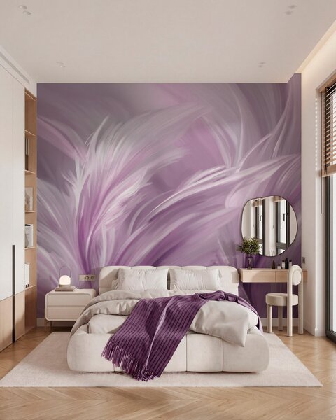 Tapety Elegantné pierka v odtieňoch fialovej, Fototapety abstraktné, w05658v2 : Uwalls.sk