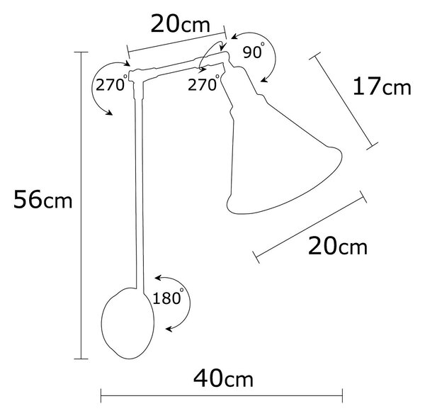 ASIR Nástenná lampa BERCESTE čierna