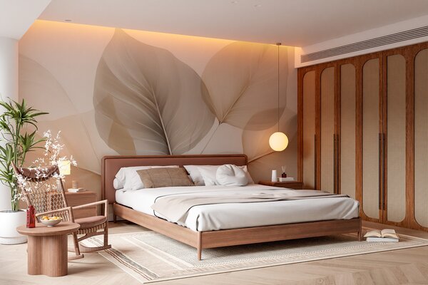 Tapety Listy v jemnom svetle, Fototapety s prírodnými motívmi, Fototapety listy, w05108 : Uwalls.sk