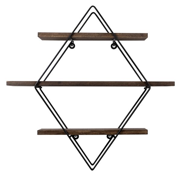 ASIR Nástenná polica ERYSIMUM čierny orech