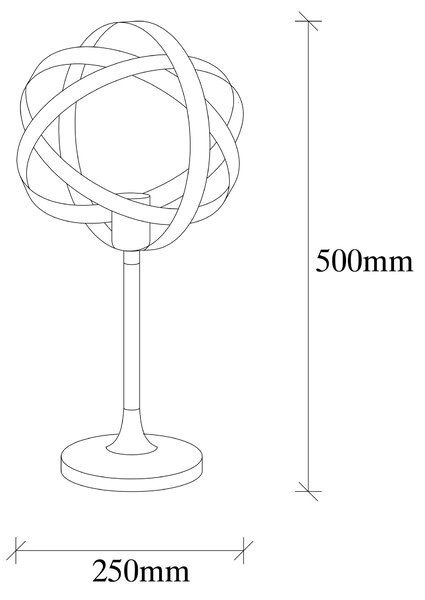 ASIR GEZEGEN stolová lampa zlatá čierna