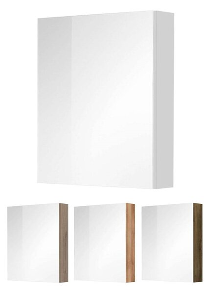 Mereo, Aira, kúpeľňová galerka 60 cm, zrkadlová skrinka, dub kronberg, MER-CN715GD