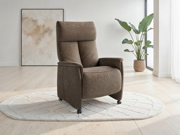 RELAXAČNÉ KRESLO, textil, hnedá Sit & More - Online Only obývacie izby, Online Only