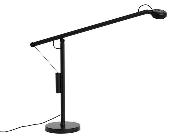 Stolové Lampa HAY, Fifty-Fifty, stmievateľné, Čierna, Pracovňa, Hliník, Dizajnový