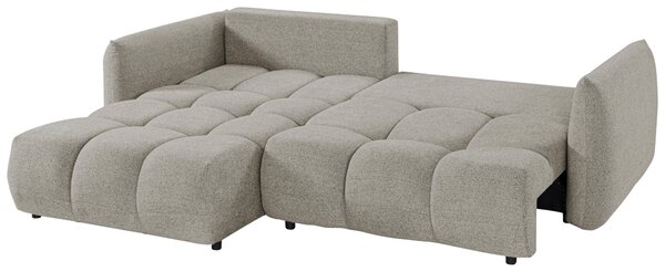 ROZKLADACIA ROHOVÁ SEDAČKA, plast, textil, kompozitné drevo, mokka Livetastic - Online Only obývacie izby, Online Only