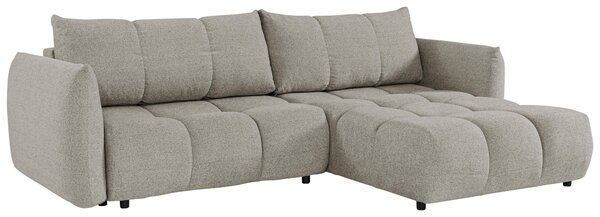 ROZKLADACIA ROHOVÁ SEDAČKA, plast, textil, kompozitné drevo, mokka Livetastic - Online Only obývacie izby, Online Only