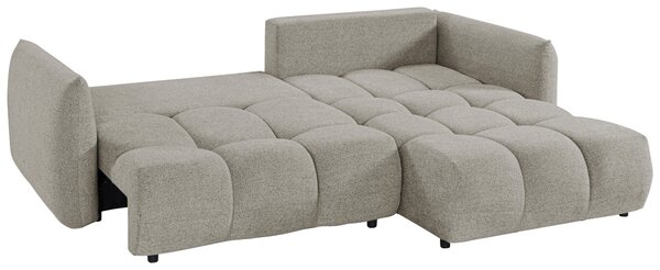 ROZKLADACIA ROHOVÁ SEDAČKA, plast, textil, kompozitné drevo, mokka Livetastic - Online Only obývacie izby, Online Only
