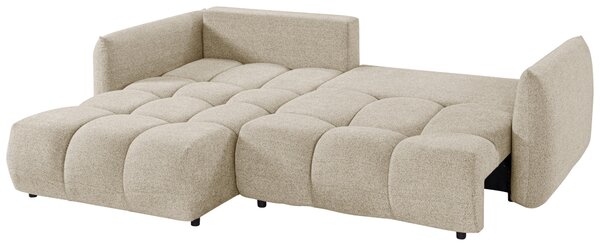 ROZKLADACIA ROHOVÁ SEDAČKA, plast, textil, kompozitné drevo, cappuccino Livetastic - Online Only obývacie izby, Online Only