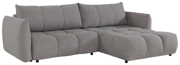 ROZKLADACIA ROHOVÁ SEDAČKA, plast, textil, kompozitné drevo, sivá Livetastic - Online Only obývacie izby, Online Only