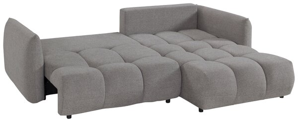 ROZKLADACIA ROHOVÁ SEDAČKA, plast, textil, kompozitné drevo, sivá Livetastic - Online Only obývacie izby, Online Only