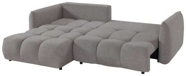 ROZKLADACIA ROHOVÁ SEDAČKA, plast, textil, kompozitné drevo, sivá Livetastic - Online Only obývacie izby, Online Only