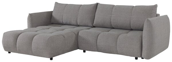 ROZKLADACIA ROHOVÁ SEDAČKA, plast, textil, kompozitné drevo, sivá Livetastic - Online Only obývacie izby, Online Only