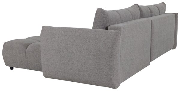 ROZKLADACIA ROHOVÁ SEDAČKA, plast, textil, kompozitné drevo, sivá Livetastic - Online Only obývacie izby, Online Only
