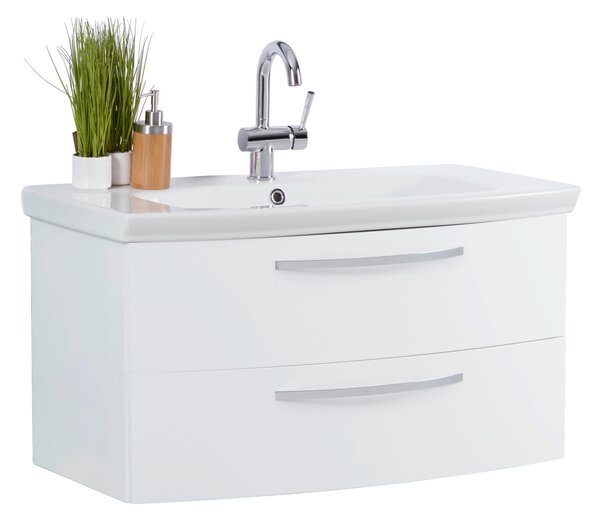 SKRINKA S UMÝVADLOM, biela, biela, 90/50/50 cm Stylife - Kúpeľňové skrinky