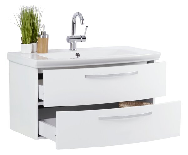 SKRINKA S UMÝVADLOM, biela, biela, 90/50/50 cm Stylife - Kúpeľňové skrinky
