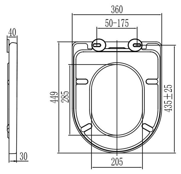 Mereo, WC závesné kapotované, Smart Flush RIMLESS, 495x360x370, keramické, vr. sedátka CSS115SN, MER-VSD82T2