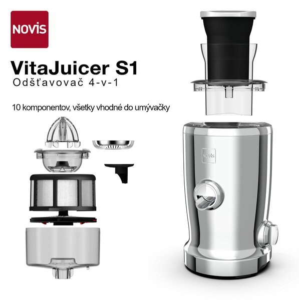 Novis Odšťavovač VitaJuicer S1 (chromová)