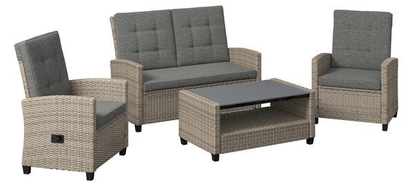 SÚPRAVA ZÁHRADNÉHO NÁBYTKU 4-dielne, kov, plast, textil Ambia Garden - Online Only záhrada, Online Only