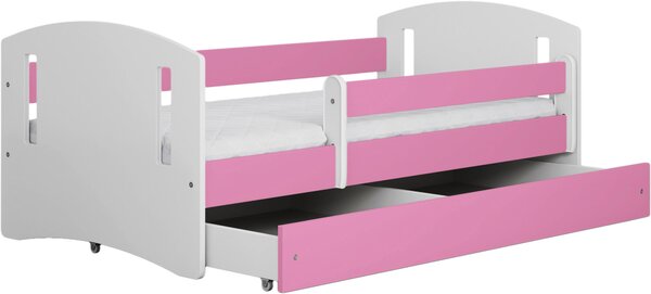 POSTEĽ PRE DETI A MLÁDEŽ 80/160 cm, biela, pink MID.YOU - Detské izby, Online Only