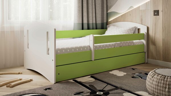 POSTEĽ PRE DETI A MLÁDEŽ 80/140 cm, zelená, biela MID.YOU - Detské izby, Online Only