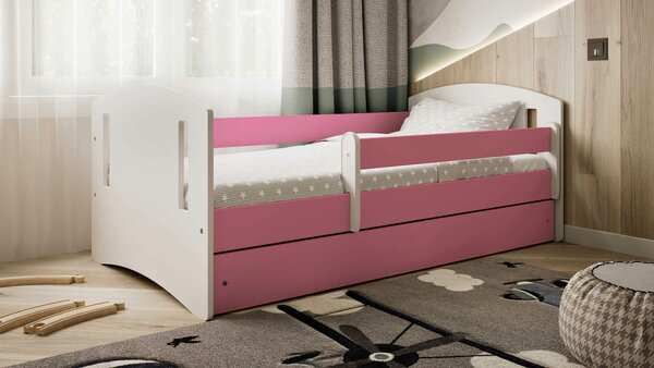 POSTEĽ PRE DETI A MLÁDEŽ 80/160 cm, biela, pink MID.YOU - Detské izby, Online Only