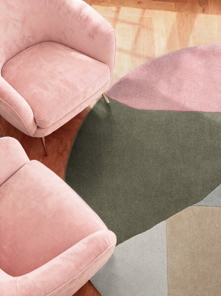 Koberec Ted Baker Westminster Curzon krémový / viacfarebný kruh