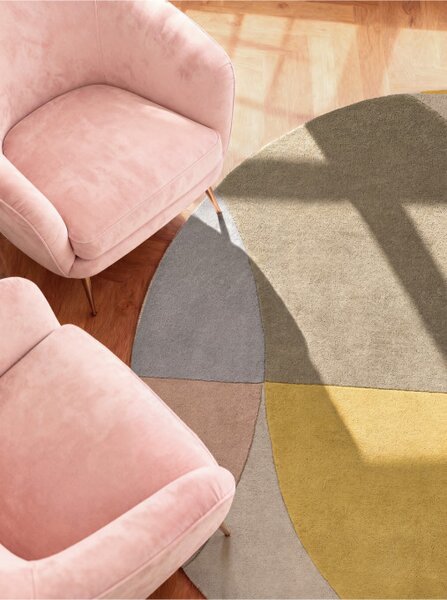 Koberec Ted Baker Westminster Savile krémový / viacfarebný kruh