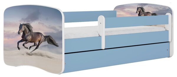 POSTEĽ PRE DETI A MLÁDEŽ 80/160 cm, modrá, biela MID.YOU - Detské izby, Online Only