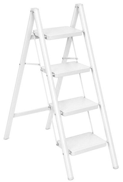 Skladacie schodíky EASYSTEP 4-stupňové biele