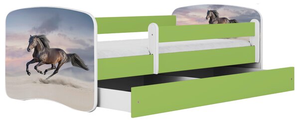 POSTEĽ PRE DETI A MLÁDEŽ 80/160 cm, zelená, biela MID.YOU - Detské izby, Online Only