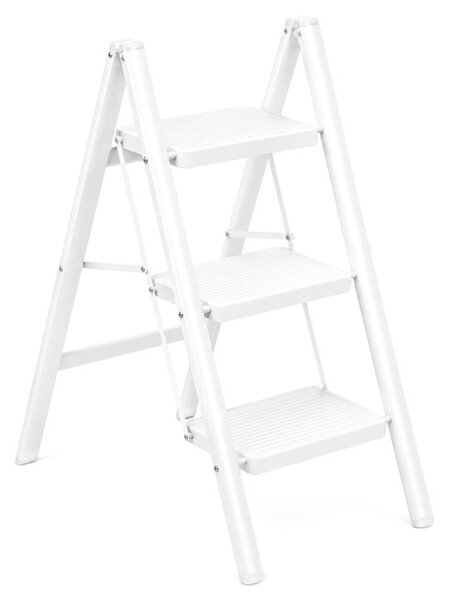 Skladacie schodíky EASYSTEP 3-stupňové biele