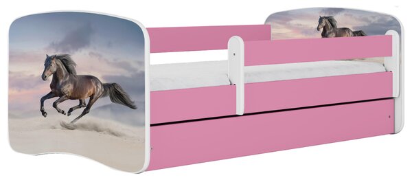POSTEĽ PRE DETI A MLÁDEŽ 80/160 cm, biela, pink MID.YOU - Detské izby, Online Only