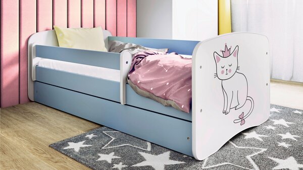 POSTEĽ PRE DETI A MLÁDEŽ 80/160 cm, modrá, biela MID.YOU - Detské izby, Online Only