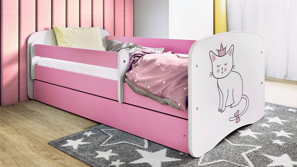 POSTEĽ PRE DETI A MLÁDEŽ 80/160 cm, biela, pink MID.YOU - Detské izby, Online Only