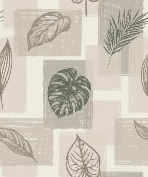 Tapety Patchwork tropických listov, Tapety kvety, a01239 : Uwalls.sk