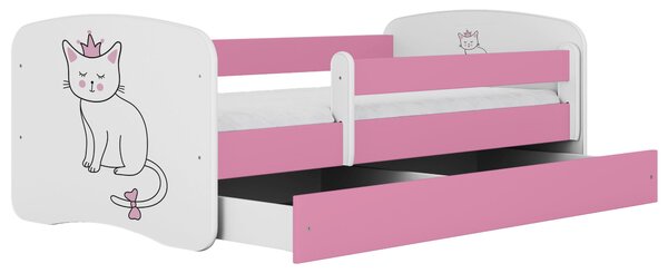 POSTEĽ PRE DETI A MLÁDEŽ 80/160 cm, biela, pink MID.YOU - Detské izby, Online Only