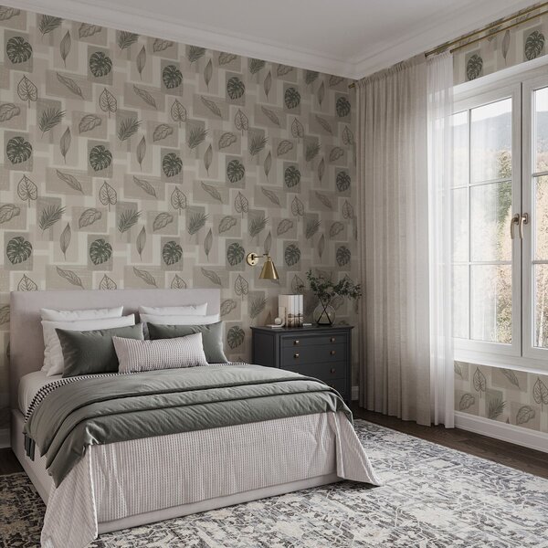 Tapety Patchwork tropických listov, Tapety kvety, a01239 : Uwalls.sk