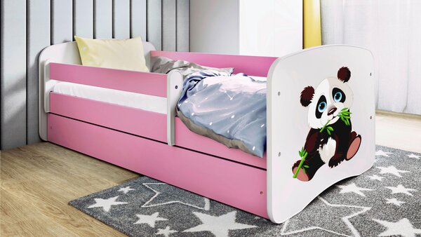 POSTEĽ PRE DETI A MLÁDEŽ 80/160 cm, biela, pink MID.YOU - Detské izby, Online Only
