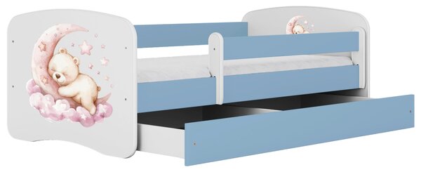 POSTEĽ PRE DETI A MLÁDEŽ 80/160 cm, modrá, biela MID.YOU - Detské izby, Online Only