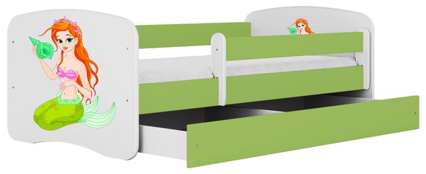 POSTEĽ PRE DETI A MLÁDEŽ 80/160 cm, zelená, biela MID.YOU - Detské izby, Online Only