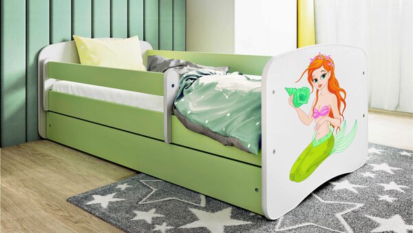 POSTEĽ PRE DETI A MLÁDEŽ 80/160 cm, zelená, biela MID.YOU - Detské izby, Online Only