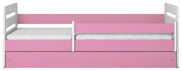 POSTEĽ PRE DETI A MLÁDEŽ 80/180 cm, biela, pink MID.YOU - Detské izby, Online Only