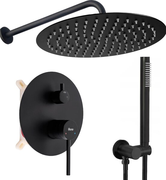 Podomietkový Sprchový Set REA FOSS CLIF Black